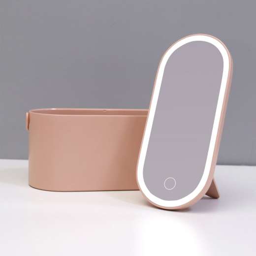 Box Beauté Miroir LED – Organiseur Maquillage Portable